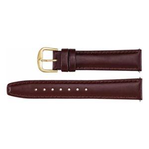 20R Brown Saddle Leather Padded Watch Band, 7.5 inches