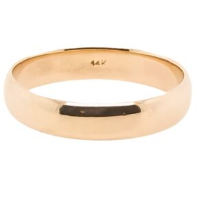 14 Karat Yellow Gold Estate Wedding Band, 5mm, Size 12.5