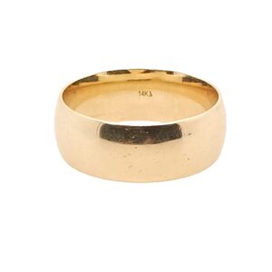 14 Karat Yellow Gold Estate Wedding Band, 8.18mm, size 10