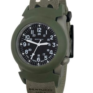 Bertucci 11516 A-2S Military Ultra-Duty  Green dial with Green Vtech Band, 40mm Stainless Steel Case