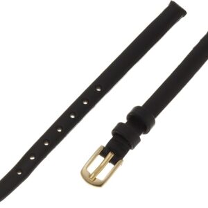 Hadley Roma 12mm Long Black Calfskin Watch Band