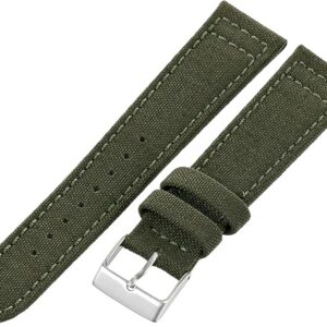 Hadley Roma 20MM Regular Olive Green Cordura Fabric Watch Band