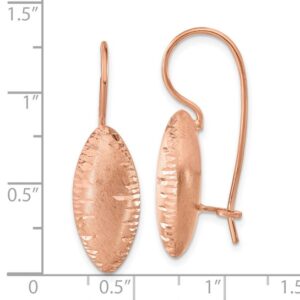 Sterling Silver, Rose Gold Plated Satin and Diamond Cut Earrings