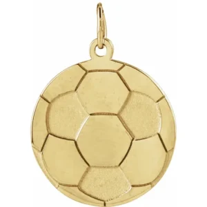 10KY soccer ball charm, approximately 21x15mm 10KY soccer ball charm, approximately 21x15mm