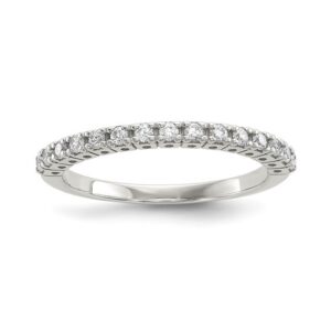 Sterling Silver CZ Ring. Band width = 1.5mm, Ring Size 6
