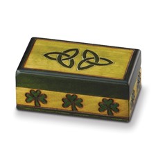 Celtic Shamrock Handcrafted Wooden Keepsake Box Celtic Shamrock Handcrafted Wooden Keepsake Box