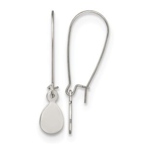 Stainless Steel Teardrop Dangle Earrings Stainless Steel Teardrop Dangle Earrings
