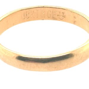Vintage 18 Karat Yellow Gold Electroplate Band Ring