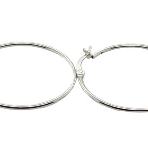 Sterling silver hoops, approximately 35x2mm