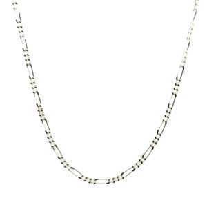 Sterling Silver Petite Figaro Chain, approximately 1.75mm wide.  20 inches