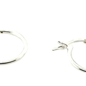Sterling silver small hoops, approximately 15x1.3mm Sterling silver small hoops, approximately 15x1.3mm
