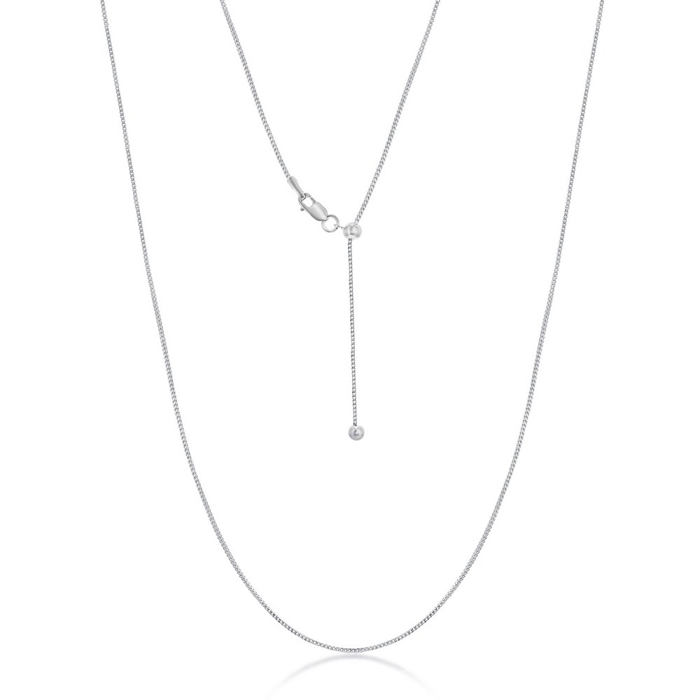 Sterling Silver Adjustable (14 to 22 inches) Franco Chain